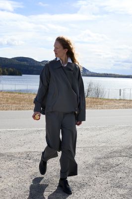 cathrine hammel linen cotton high waist pants